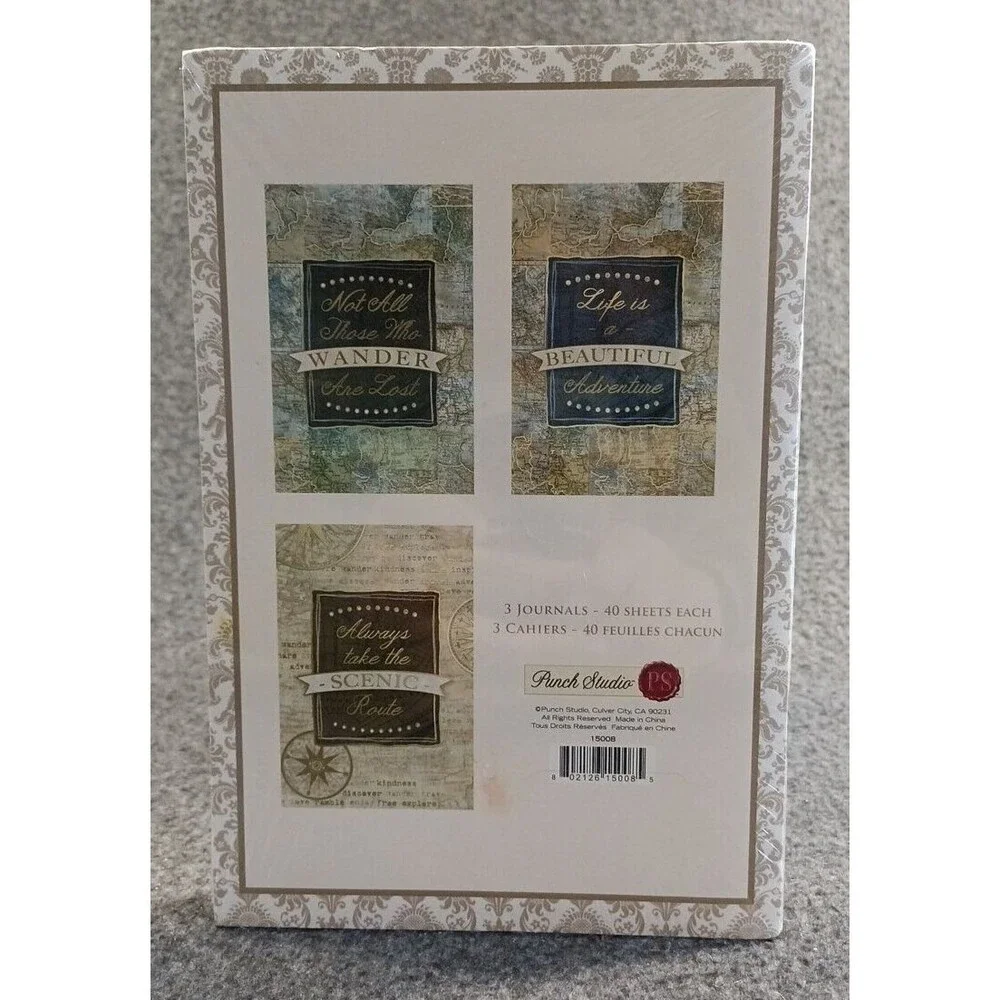 Punch Studio 3 Journals - 40 Sheets Each NIP Approx. 8.5x6
